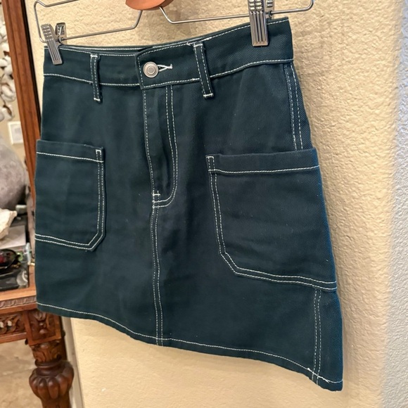 FOREVER 21 Green Denim Skirt Size XS - Picture 2 of 5